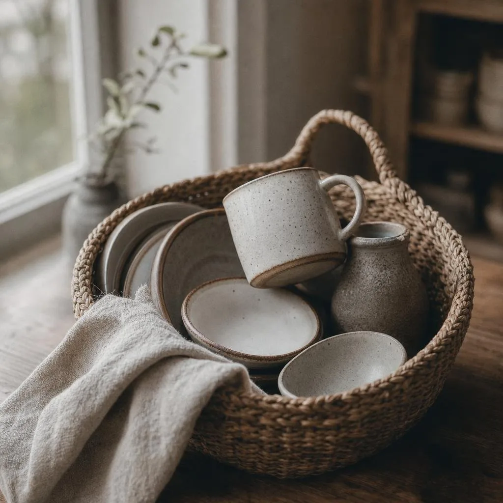Woven-Trim Storage Jar