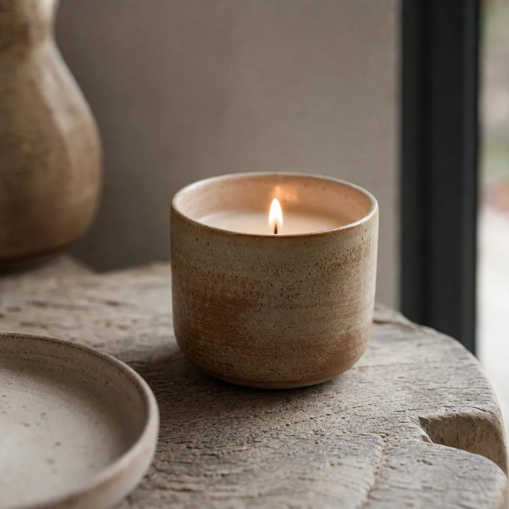 Ceramic Candle in Reusable Vessel